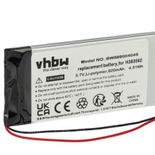 Baterija tinka Sennheiser HDE 2020-D-II 3.7V, 820mA, pakeičia 534403, H383562