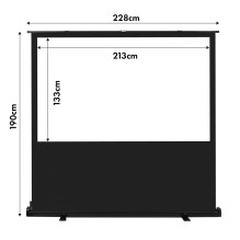 Maclean MC-213 Portable Projection Screen, Compact, Floor, 100", 16:10