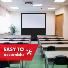 „Maclean MC-213“ nešiojamas projektoriaus ekranas, kompaktiškas, grindų, 100 pėdų, 16:10