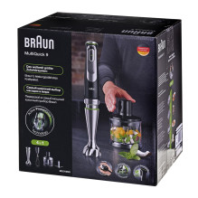 Braun MultiQuick 9 MQ 9135XI 0,6 l panardinamas trintuvas 1200 W juodas, nerūdijantis plienas Braun MultiQuick 9 MQ 9135XI 0,6 l panardinamas trintuvas 1200 W juodas, nerūdijantis plienas