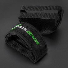 „Rockbros GZT1001BK“ dviračio pedalų dirželiai, 2 vnt. – juodi