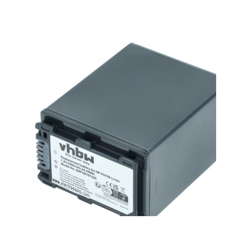 Sony baterija kaip NP-FH100 su informacijos mikroschema