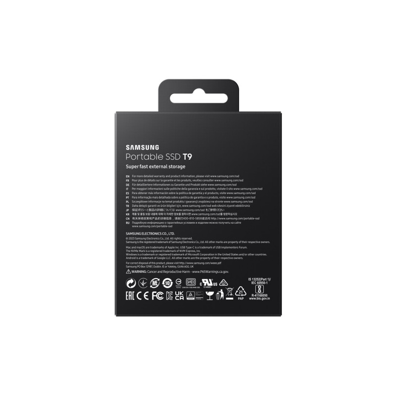 External Hard Drive - Samsung 2 TB USB C 3.2 Gen 2 Black