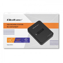 SSD Docking Station - Qoltec M.2 SATA NGFF USB Type-C 2.0 / 3.2 Gen 1