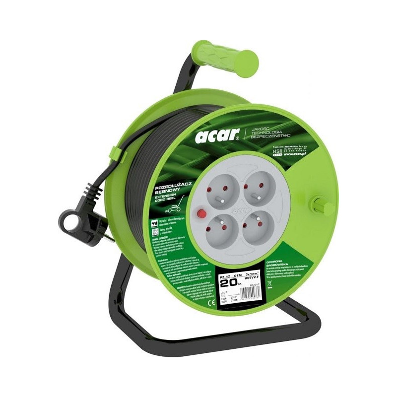 Prailgintuvas - Acar PZ-4Z / OTM 20M 4-Slot 2300W Ištraukiamas Kabelis