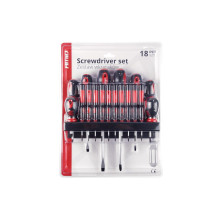 Screwdrivers set with CR-V hanger 18 pcs AMIO-02411