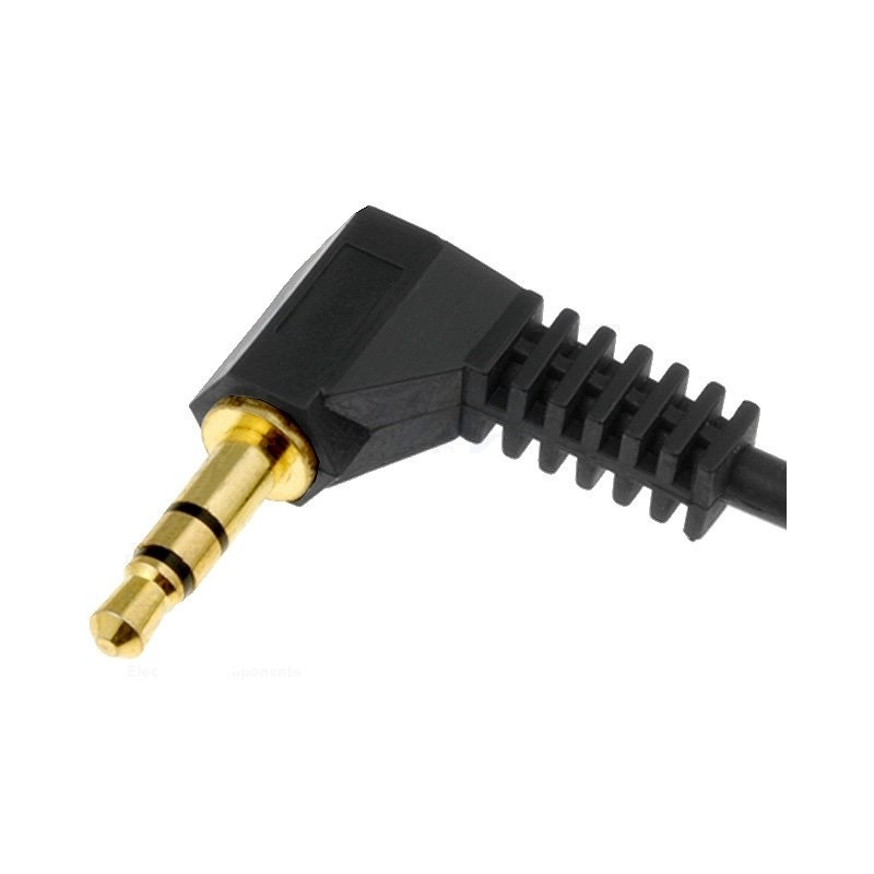 Przewód sygnałowy Jack 3,5 mm 0,8m stereo kątowy