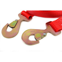 Lina holownicza linka do holowania taśmowa 4500 kg 50 mm 4 m hak + hak AMIO-02010