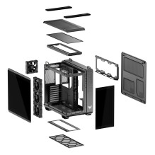 Case, ASUS, TUF Gaming GT502 Horizon, MidiTower, Case product features Transparent panel, Not included, ATX, MicroATX, M