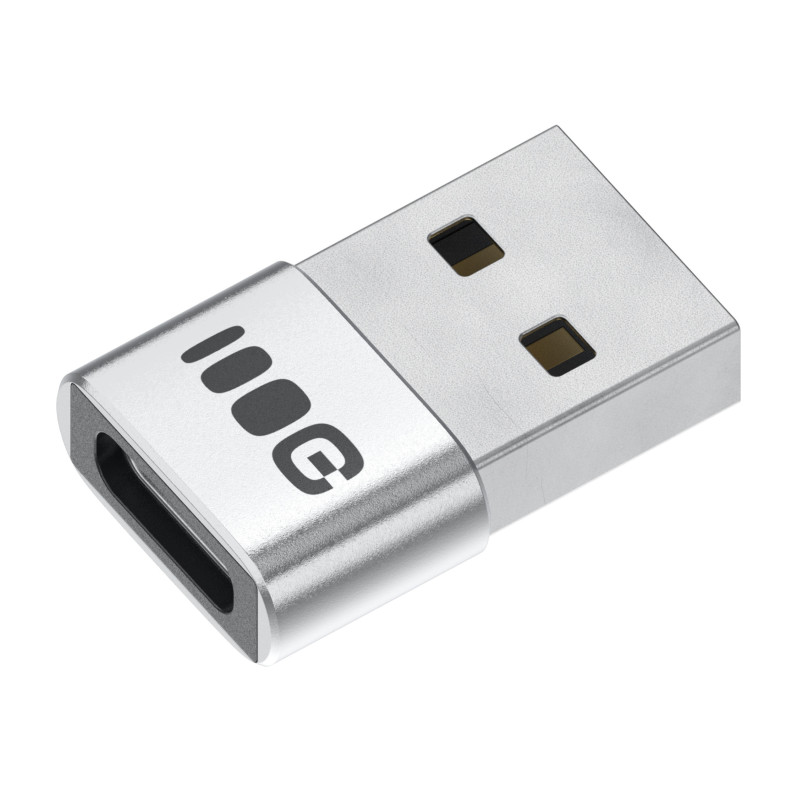 Plug&Play adapter Greencell 2.4A USB-A to USB-C data transfer 480 Mbps 12W aluminum