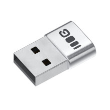 Plug&Play adapter Greencell 2.4A USB-A to USB-C data transfer 480 Mbps 12W aluminum
