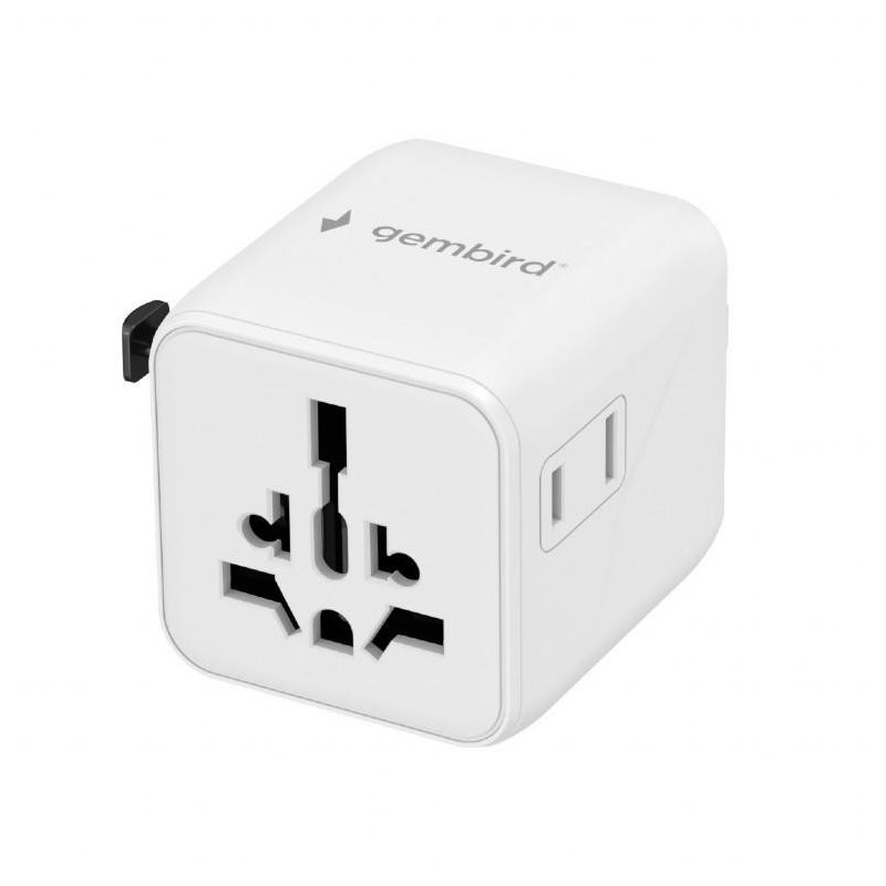 POWER ADAPTER TRAVEL / WHITE TPA-INT-01-W GEMBIRD