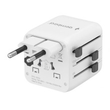POWER ADAPTER TRAVEL / WHITE TPA-INT-01-W GEMBIRD