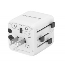 POWER ADAPTER TRAVEL / WHITE TPA-INT-01-W GEMBIRD