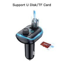 yesido Y44 MP3 Player Bluetooths Cigarette Lighter Auto Charge Universal U Disk 2 Usb Car Charger Black