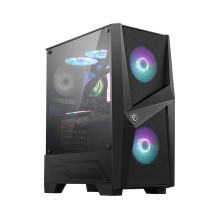 Dėklas, MSI, MAG Forge 100R, MidiTower, neįeina, ATX, MicroATX, MiniITX, juoda spalva, MAGFORGE100R
