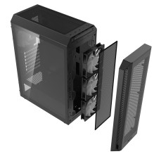 Case, ADATA, VALOR AIR PLUS MID, MidiTower, Case product features Transparent panel, ATX, MicroATX, MiniITX, Colour Blac