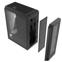 Case, ADATA, VALOR AIR PLUS MID, MidiTower, Case product features Transparent panel, ATX, MicroATX, MiniITX, Colour Blac