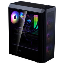 Case, ADATA, VALOR AIR PLUS MID, MidiTower, Case product features Transparent panel, ATX, MicroATX, MiniITX, Colour Blac