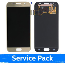Screen for Samsung G930F S7 gold (Service Pack)