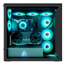 Case, ARCTIC, Xtender VG (Mirror Black), Case product features Transparent panel, Not included, Colour Black, ACPCC00019