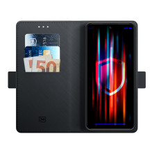 3mk Wallet Case for Motorola Edge 40 Pro 5G - Black