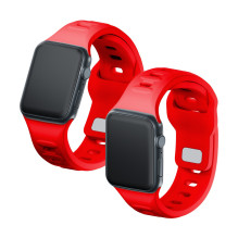 3mk silikoninis laikrodžio dirželis, skirtas Apple Watch 38 / 40 / 41 mm - raudonas 3mk silikoninis laikrodžio dirželis, skirtas Apple Watch 38 / 40 / 41 mm - raudonas