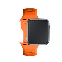 3mk silikoninis laikrodžio dirželis, skirtas Apple Watch 42/44/45/49 mm – oranžinis