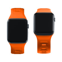 3mk silikoninis laikrodžio dirželis, skirtas Apple Watch 42/44/45/49 mm – oranžinis