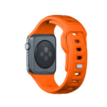 3mk silikoninis laikrodžio dirželis, skirtas Apple Watch 42/44/45/49 mm – oranžinis