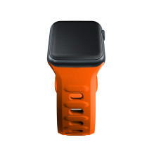 3mk silikoninis laikrodžio dirželis, skirtas Apple Watch 42/44/45/49 mm – oranžinis