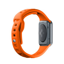 3mk silikoninis laikrodžio dirželis, skirtas Apple Watch 42/44/45/49 mm – oranžinis