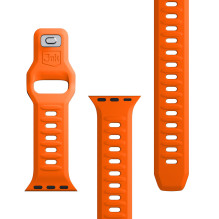 3mk silikoninis laikrodžio dirželis, skirtas Apple Watch 42/44/45/49 mm – oranžinis