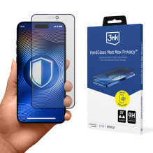 Grūdinto stiklo 3mk Hardglass Matt Max privatumas, skirtas Apple iPhone 15 Pro Max