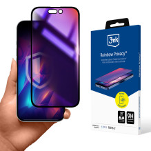 3mk Rainbow Privacy grūdintas stiklas, skirtas Apple iPhone 15 Pro