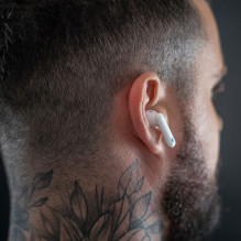 Wireless headphones with ANC 3mk HARDY LifePods Pro - white