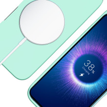 3mk Hardy MagSilicone dėklas Apple iPhone 16 - mėtinis