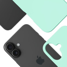 3mk Hardy MagSilicone dėklas Apple iPhone 16 - mėtinis