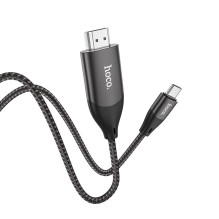 Kabelis Hoco UA16 Type-C to HDMI 2.0m pilkas Kabelis Hoco UA16 Type-C to HDMI 2.0m pilkas