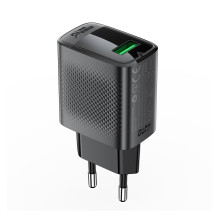 Įkroviklis Acefast A90 18W USB-A juodas Įkroviklis Acefast A90 18W USB-A juodas