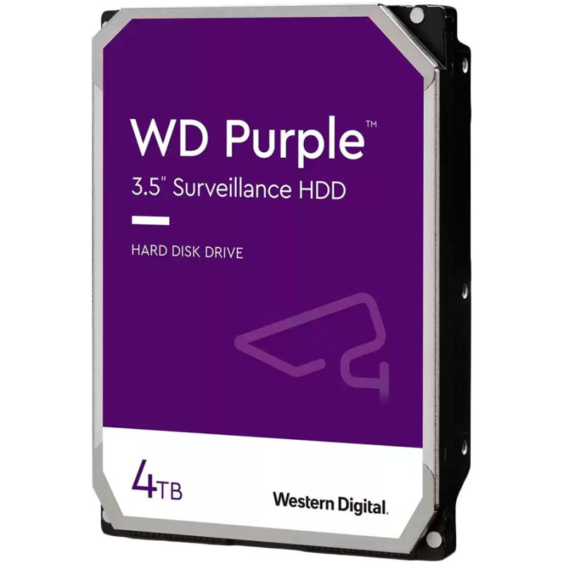 Western Digital HDD Video Surveillance WD Purple 4TB CMR, 3.5'', 256MB, SATA 6Gbps, TBW: 180