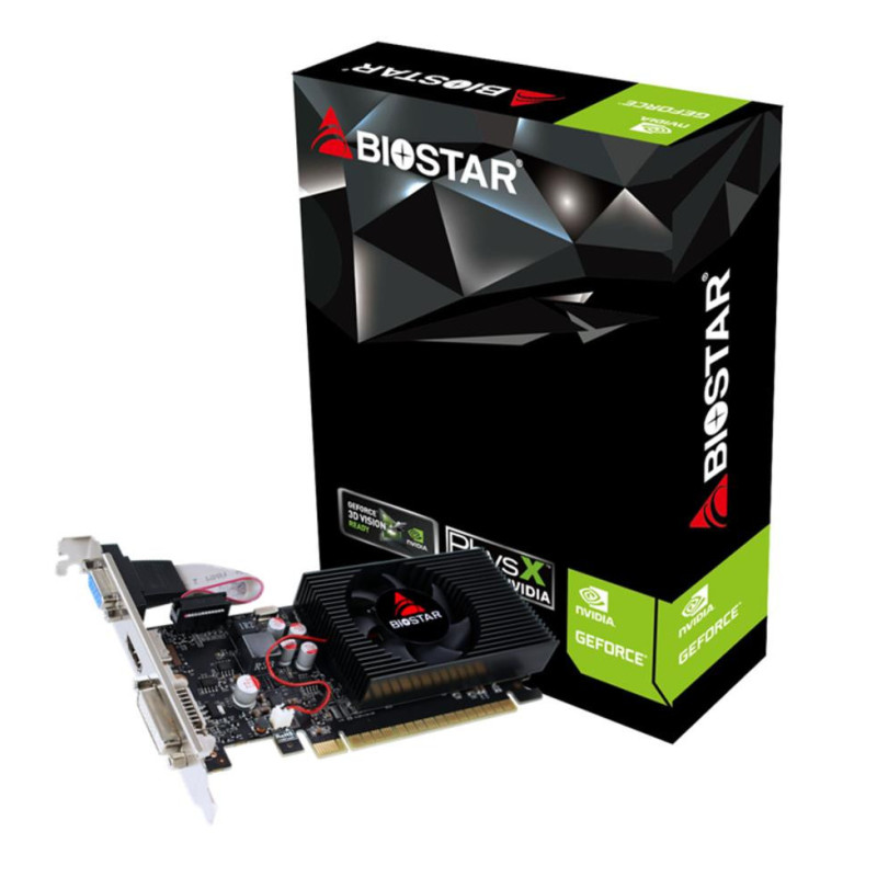Graphics Card, BIOSTAR, NVIDIA, GeForce GT 730, 700 MHz, 2 GB, GDDR3, 128 bit, PCI Express 2.0, Active, VN7313THX1