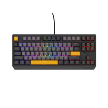 GENESIS Thor 230 TKL keyboard Gaming USB QWERTY Black, Grey, Orange