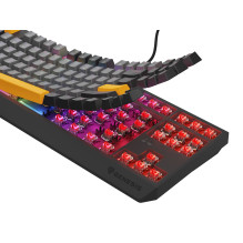 GENESIS Thor 230 TKL keyboard Gaming USB QWERTY Black, Grey, Orange