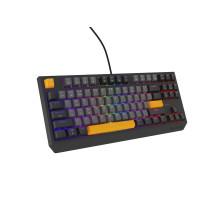 GENESIS Thor 230 TKL keyboard Gaming USB QWERTY Black, Grey, Orange