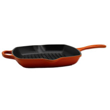 Virtuvės Indai - Le Creuset Signature Kvadratinė Grilio Keptuvė 26cm Indukcinė Indaplovėje Saugoma Raudona