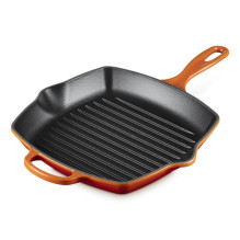 Virtuvės Indai - Le Creuset Signature Kvadratinė Grilio Keptuvė 26cm Indukcinė Indaplovėje Saugoma Raudona