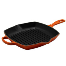 Virtuvės Indai - Le Creuset Signature Kvadratinė Grilio Keptuvė 26cm Indukcinė Indaplovėje Saugoma Raudona