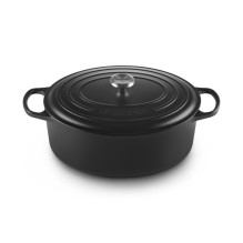 Virtuvinis Indas - Le Creuset Signature Keptuvė 8.9L Emaliuotas Ketaus Karščiui Atsparus Juodas
