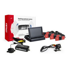 TFT02 4,3' parkavimo jutiklių komplektas su HD-315-LED kamera, 4 juodais vidiniais jutikliais